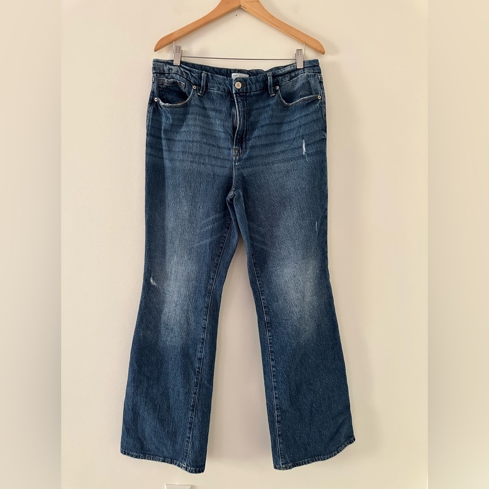 Good American Dark Blue Wide Leg Jeans